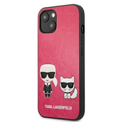 Karl Lagerfeld Etui Karl Lagerfeld Ikonik Karl&Choupette za iPhone 13 mini - fuksija