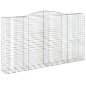 Gabionska košara s lukom 400x50x220/240 cm pocincano željezo