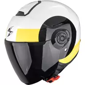 Scorpion EXO-CITY II prozirna otvorena motociklisticka kaciga bijelo-crno-žuta