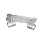 Philips - LED RGBW prigušiva reflektorska svetiljka RUNNER 2xGU10/6,5W/230V mat hrom