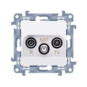 R-TV-SAT prehodna antenska vtičnica (modul) slabljenje SAT -8 dB, TV-10 dB, R-12