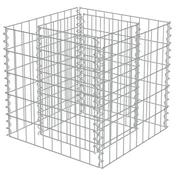 Vidaxl Visoka greda gabion pocinkano jeklo 50x50x50 cm