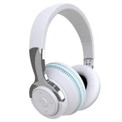INF Barvne over-ear Bluetooth slušalke 40mm, RGB luč, 24h predvajanja White, (5000296249)