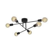 Cottex P7216SV - Plafonski luster BATON 6xE27/60W/230V crna