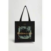 Marisse Black Shopper Bag With Inscription