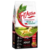 FitActive Pure Hypoallergenic z govedino in šipkom - Varčno pakiranje: 2 x 12 kg