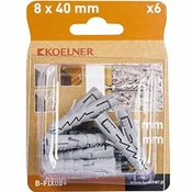 FIX Razširitveni čep 8x40mm z vijakom 5.0x45mm, [OP6]