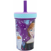 Stor čaša sa silikonskom slamčicom 370 ml Frozen