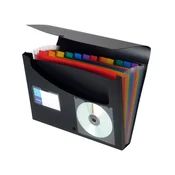 Harmonikaška deska, PP, 12 predalov, VIQUEL Rainbow Class, črna