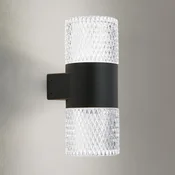 ORION Mondo LED vanjska zidna svjetiljka, crna, visina 20,4 cm, aluminij, 2 - Moderan - crna, prozirna