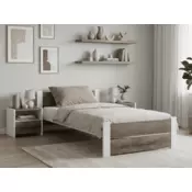 Ljubki dom Postelja IKAROS DOUBLE 90 x 200 cm, bela/hrast tartuf Posteljno dno: Lamelno posteljno dno, Vzmetnica: Brez vzmetnice