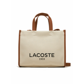Lacoste  Nakupovalne torbe HERITAGE CANVAS ZIPPE  Bež