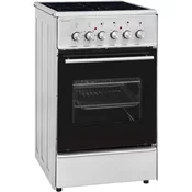 Izvrsten elektricni štedilnik Exquisit z ECM 8-4 BZ Inox 50 cm, steklokeramicnim poljem