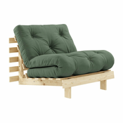 Raztegljiv fotelj Karup Design Roots Raw/Olive Green