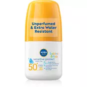 Nivea Sun Sensitiv otroški losjon za sončenje roll-on SPF 50+ 50 ml