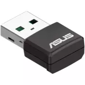 ASUS USB-AX55 Nano AX1800 Dual-Band WiFi 6 (802.11ax), WPA3 network security, OFDMA and MU-MIMO, USB Adapter - 90IG06X0-MO0B00