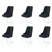 Hanah Home Set stolica Pare, 46x94x46 cm, 6 komada, Antracit-bele