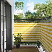 Balcony ekran Žuta i bijela 110 x 800 cm Oxford tkanina