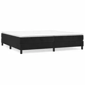 Vidaxl Posteljni okvir z vzmetmi črn 200x200 cm žamet