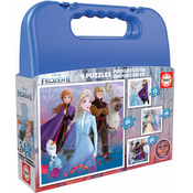 Otroške puzzle v kovčku Frozen 2 Case Educa 12-16-20-25 delov od 4 leta