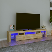 TV ormaric s LED svjetlima boja hrasta sonome 200x36,5x40 cm