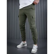 Denistar Muške pantalone 100/2225, Kargo, Maslinaste