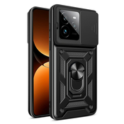 Oklepni ovitek MaX-Armor z obročem, kovinsko ploščico in zaščito zadnjih kamer za Realme GT 7 Pro - army black