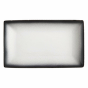 Bijelo-crni keramički tanjur Maxwell & Williams Caviar, 27,5 x 16 cm
