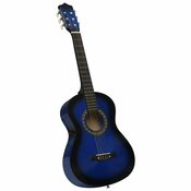vidaXL Klasična gitara za početnike i djecu plava 1/2 34”