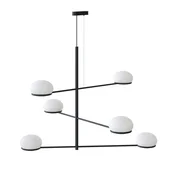 LEDS-C4 Coco Lestenec obesek, črna/bela - Dnevna soba/jedilnica - Sodobni - črna, bela - Kovina