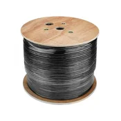 GEMBIRD FPC-6260E-SOL-OUT FTP kabl, cat.6 outdoor, solid 23AWG, 0.57mm premium CCA, 305m Crni