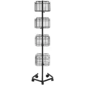 VEVOR Stojalo za brošure 4-nadstropno 32 žepov vrtljivo stojalo 41x38x155 cm
