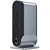 Baseus Working Station Multifunctional Type-C HUB Adapter (CN+UK+EU) Dark gray (6953156203358)