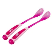 Elfi Set kašika za bebe, Plasticni, 2 komada, Roze
