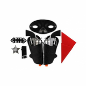 Pištola/revolver s torbico 2 kosa kavbojska set plast 19 cm z dodatki