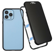 Magnetni full-body ovitek za iPhone 16 Pro Max Stronghold Dark z zatemnjenim privacy steklom - črn
