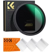 K&F 95MM Nano-X Variable/Fader ND Filter, ND2~ND32, W/O Black Cross with 3pcs cleaning cloths