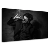 shumee Platno Črno-beli moški 100x60 cm
