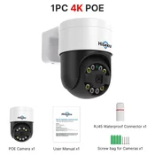 KJB PoE PTZ IP kamera 8 MP z dvosmernim zvokom, brez kartice, objektiv 3,6 mm