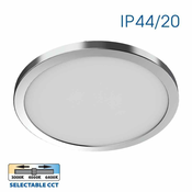 Vivalux LED stropna svetilka 12W-18W-24W CCT stikalo IP44 NEBULA krom