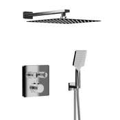 SMART SELECT set za skrito termostatsko prho, 2 izhoda, izhod, krom - Krom - Sapho - SMART SELECT - 72 - Medeninasti - Termostat - Kvadratni - Tlak - 14