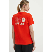 Majica kratkih rukava Fjallraven Walk With Nature za žene, boja: narancasta, F14600171