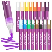 Northix Komplet akrilnih markerjev, 16 barv, vodoodpornih, 8 ml
