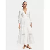 Luisa Spagnoli Poletna obleka Processo 543230 Bela Regular Fit