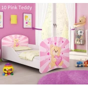 Dječji krevet ACMA s motivom 140x70 cm 10-pink-teddy-bear