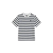 WE Fashion Majica temno modra/bela