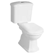 KERASAN Retro WC Kombi Waldorf, Beli-Krom, Zadnji Odtok, 40x87,5x68 cm