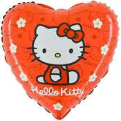 Grabo Folija balon Hello Kitty v obliki srca, rojstni dan, 45 cm