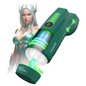 Masturs Ayla - stokajoč sesalni-vibracijski AR masturbator (zelena)