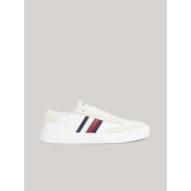 White Mens Leather Sneakers Tommy Hilfiger - Mens